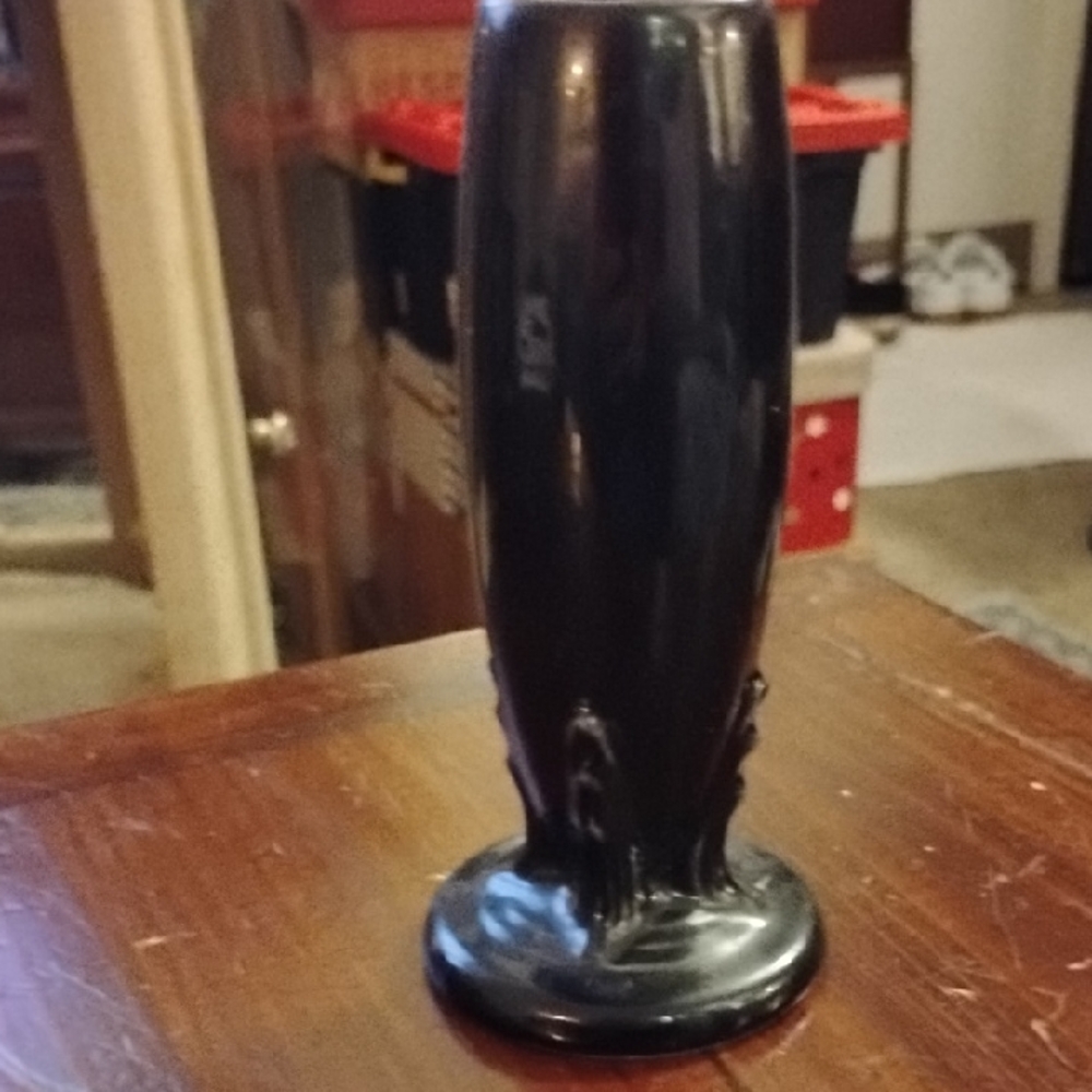 Fiestaware Vintage Black Bud  Vase Art Deco Style